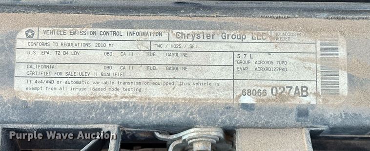 image for item EJ0382 2010 Dodge Charger 