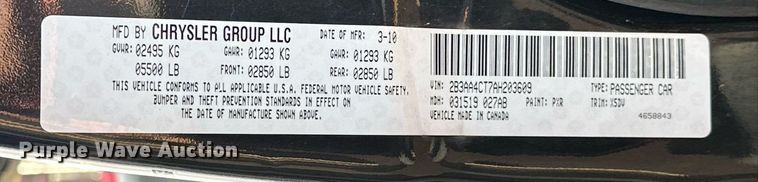 image for item EJ0383 2010 Dodge Charger 