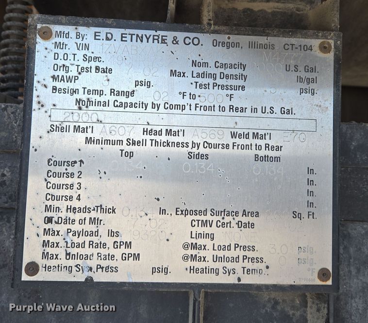 image for item EJ7342 2003 International FL80 oil distributor truck