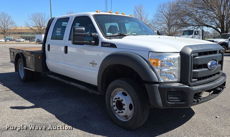 image for item EJ7350 2013 Ford F450 Super Duty XL Crew Cab flatbed truck
