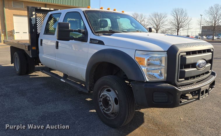 image for item EJ7358 2013 Ford F450 Super Duty XL Crew Cab flatbed truck