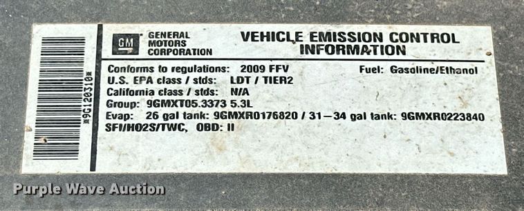 image for item EK0549 2009 Chevrolet Silverado 1500 Crew Cab pickup truck