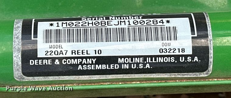 image for item EK0600 2018 John Deere 7700A reel mower