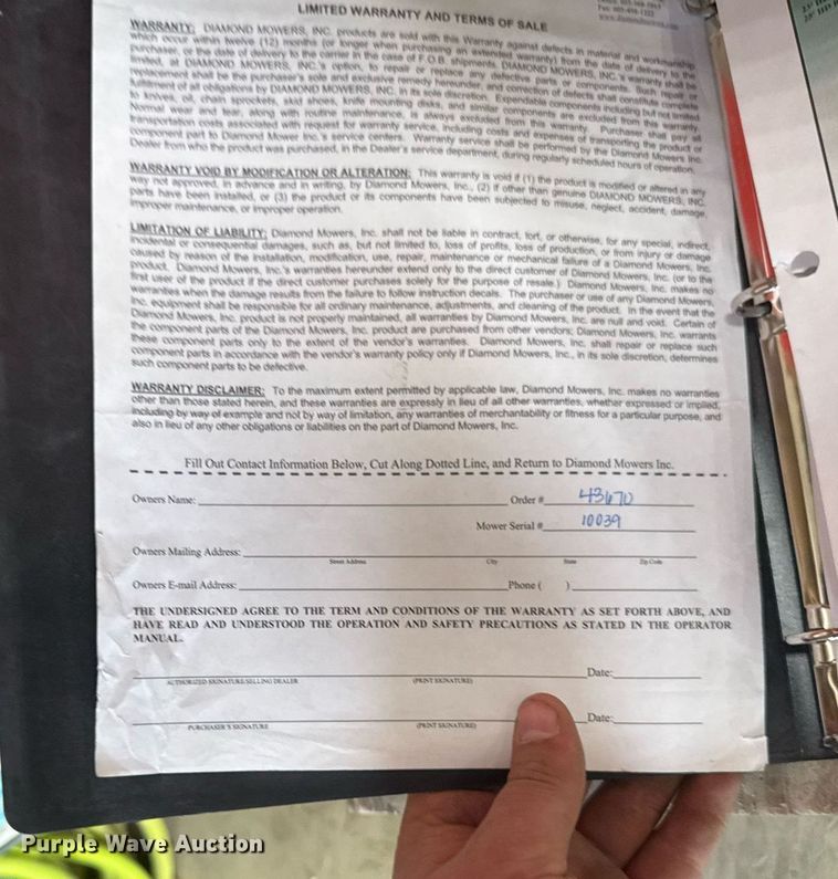 image for item EM3617 Diamomd side boom mulcher