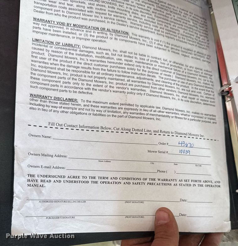 image for item EM3617 Diamomd side boom mulcher