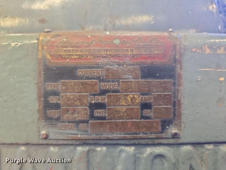 image for item EN3529 Hammond Machinery Builders Inc. ND-10 grinder