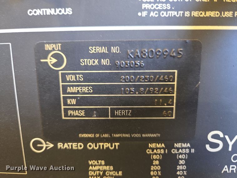 image for item EN3533 1990 Miller Syncrowave 250 welder