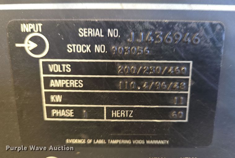 image for item EN3537 1988 Miller Syncrowave 250 welder