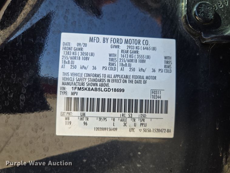 image for item EQ6802 2020 Ford Explorer Police Interceptor SUV