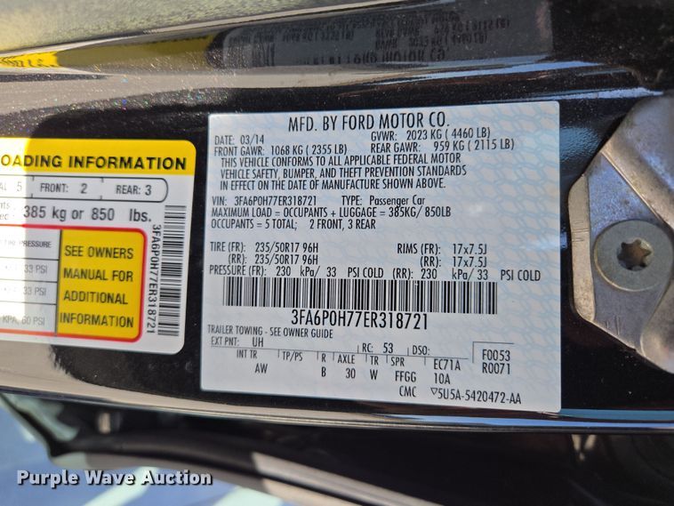 image for item EQ6806 2014 Ford  Fusion  