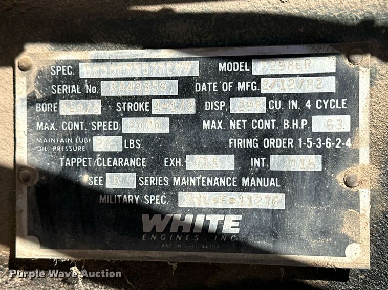 image for item ER8897 1982 Libby MEP 005A generator