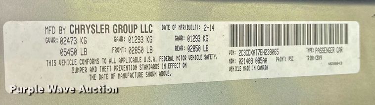 image for item EY9916 2014 Dodge Charger Police 