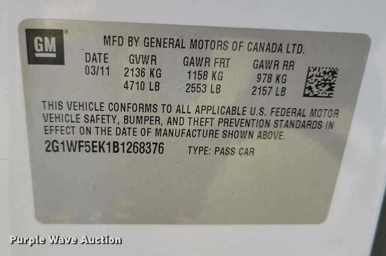 image for item NB9898 2011 Chevrolet Impala 