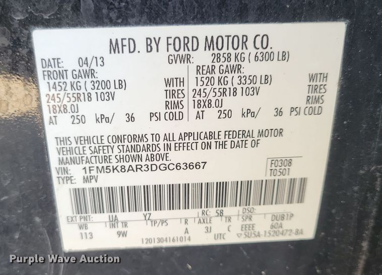 image for item NB9904 2013 Ford Explorer Police Interceptor SUV