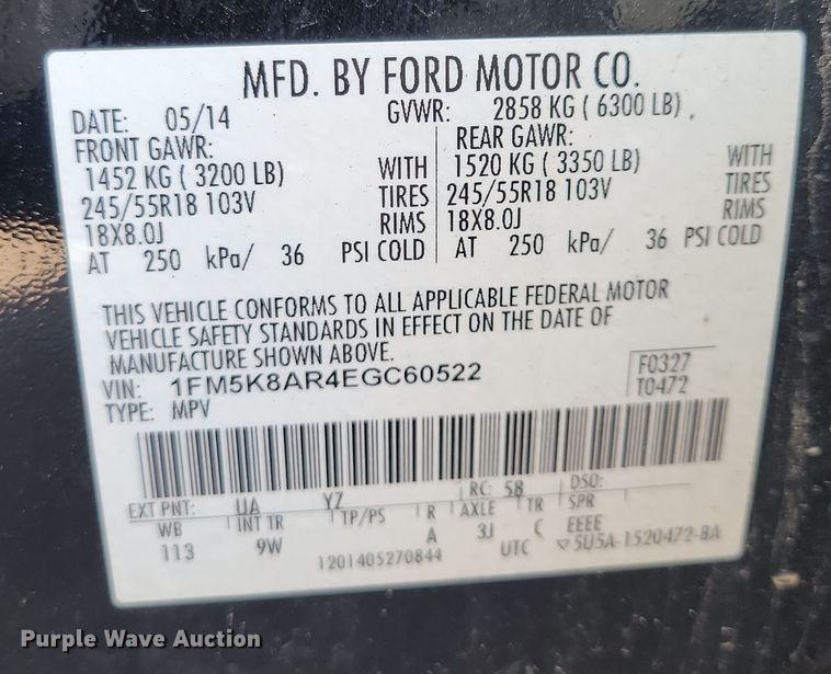 image for item NB9905 2014 Ford Explorer Police Interceptor SUV