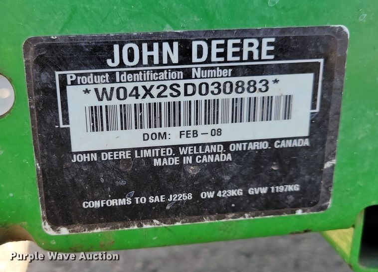 image for item NB9916 2008 John Deere Gator TS utility vehicle