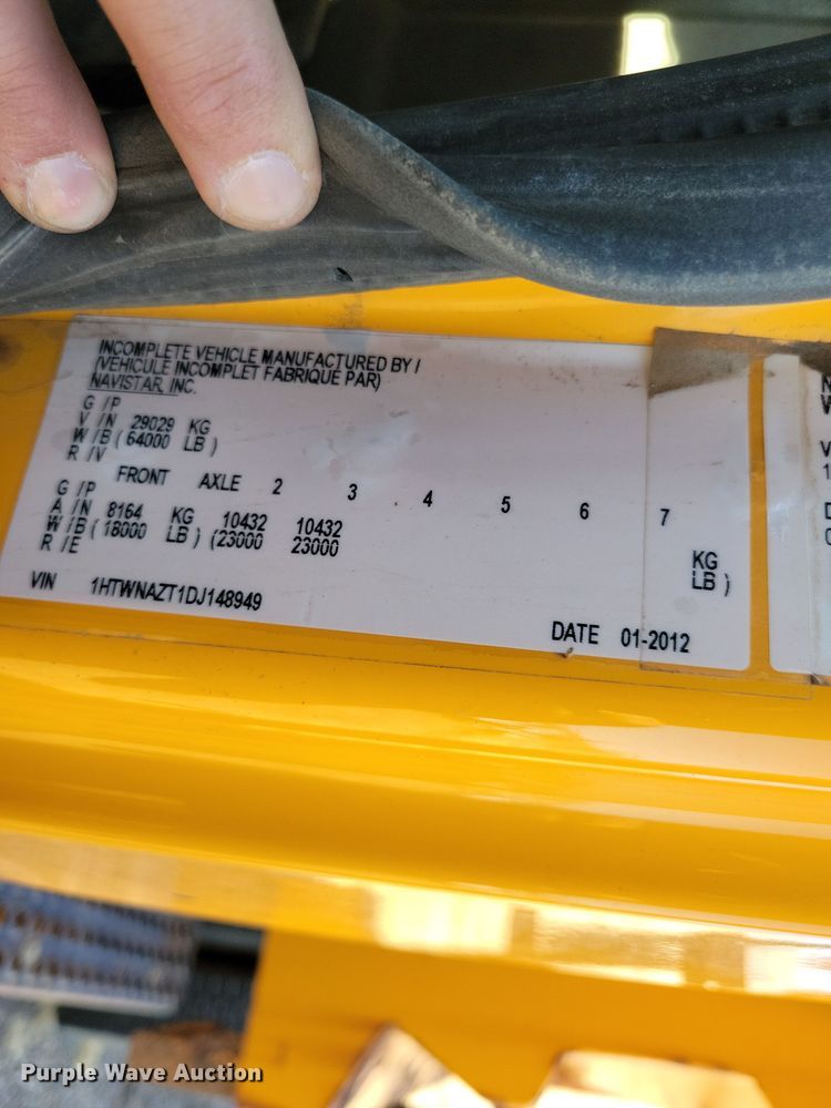 image for item NB9946 2013 International WorkStar 7500 dump truck