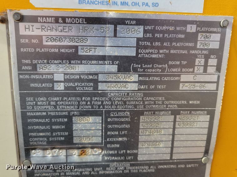 image for item NB9956 2007 Ford F750 Super Duty bucket truck