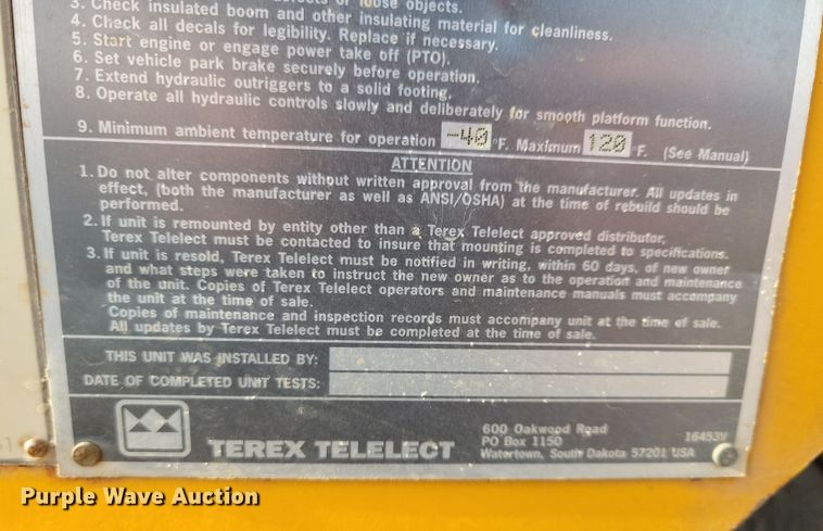 image for item NB9956 2007 Ford F750 Super Duty bucket truck