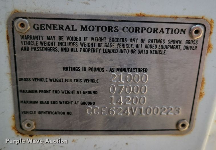 image for item NB9965 1974 Chevrolet C60 grain truck