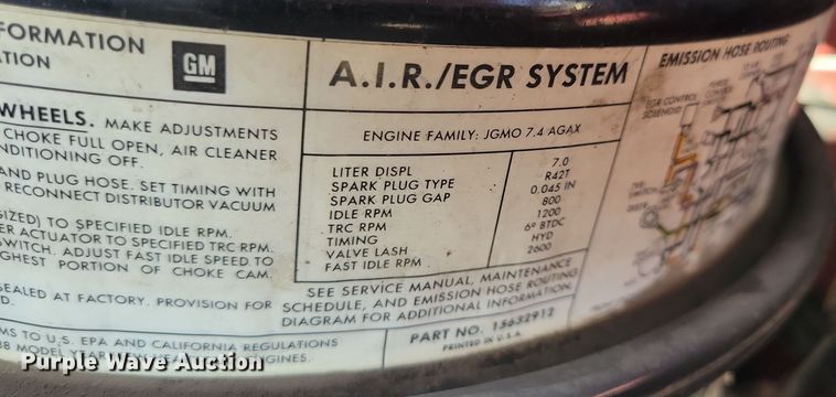 image for item NB9966 1988 GMC C7000 pumper fire truck