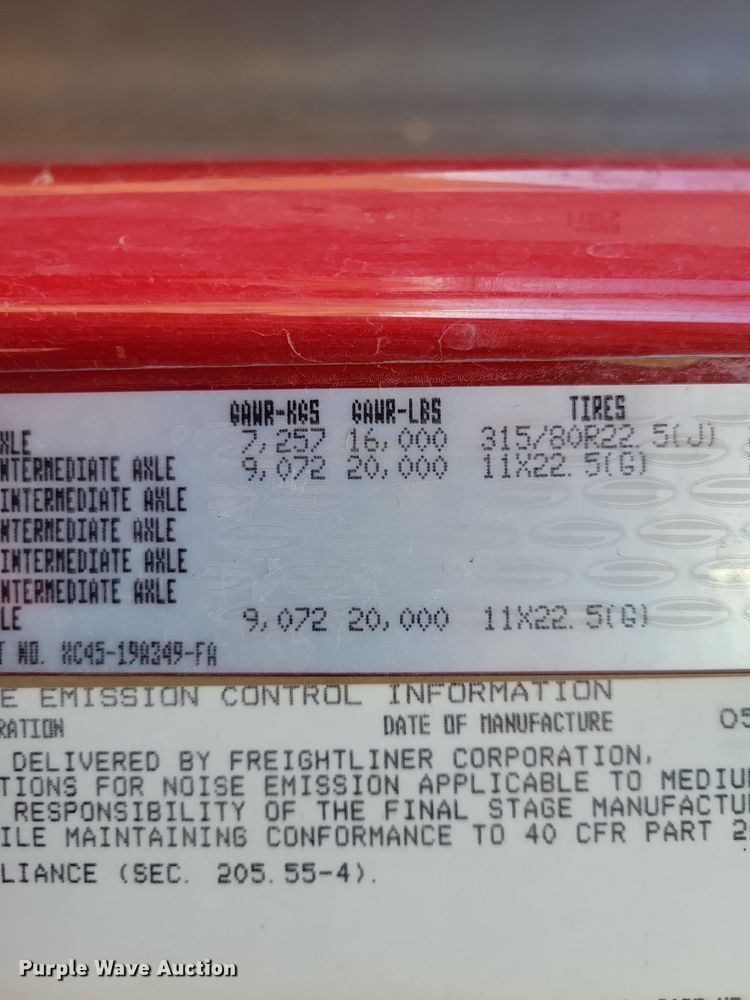 image for item NB9967 2002 Sterling LT9500 dump truck