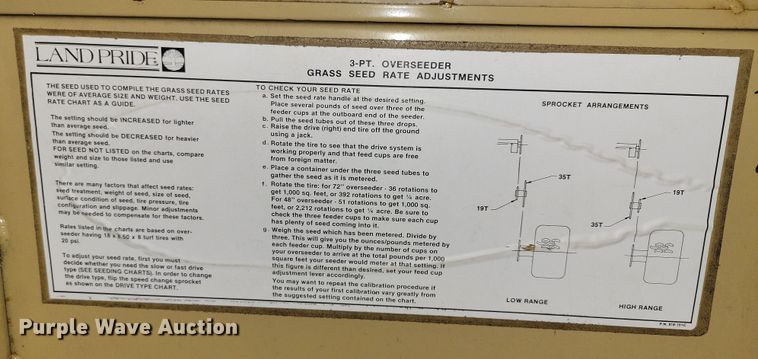 image for item NB9972 1991 Land Pride  0S1548 grain drill