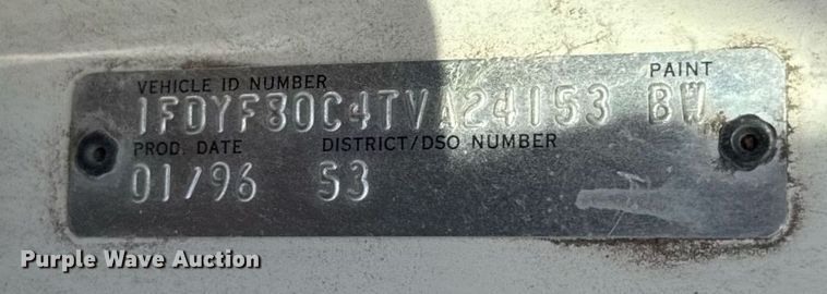 image for item NN9732 1996 Ford F800 refuse truck