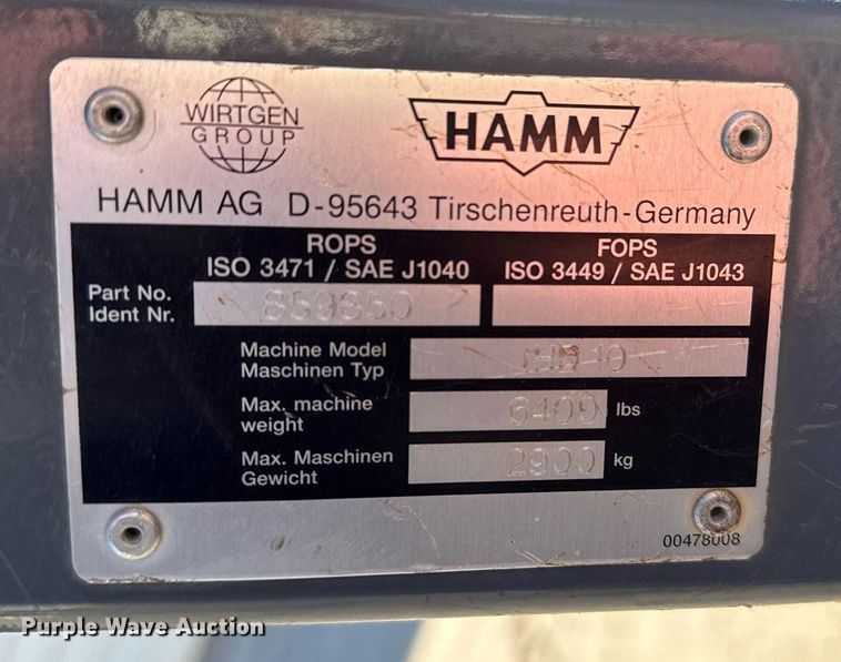 image for item NN9744 2004 Hamm HD10 double drum vibratory roller