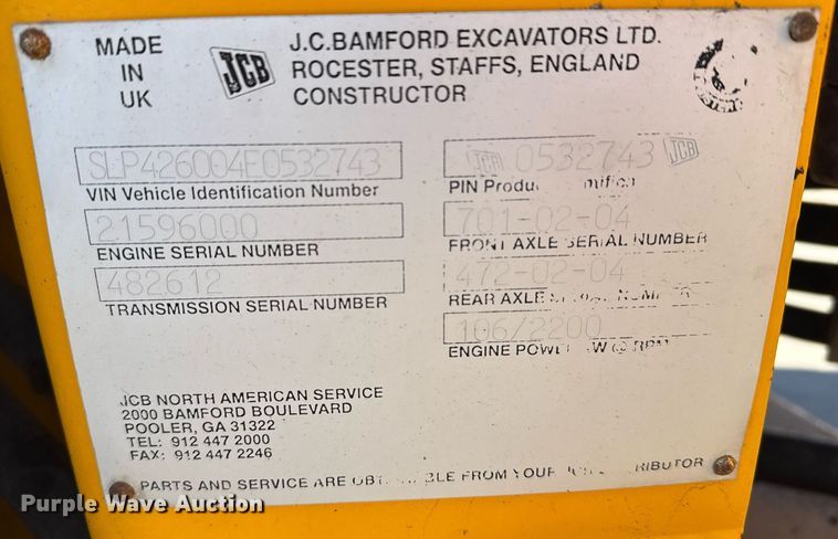 image for item NN9745 JCB wheel loader