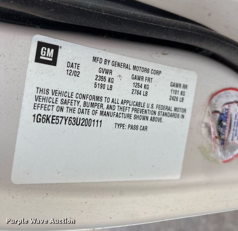 image for item OB9523 2003 Cadillac Deville 