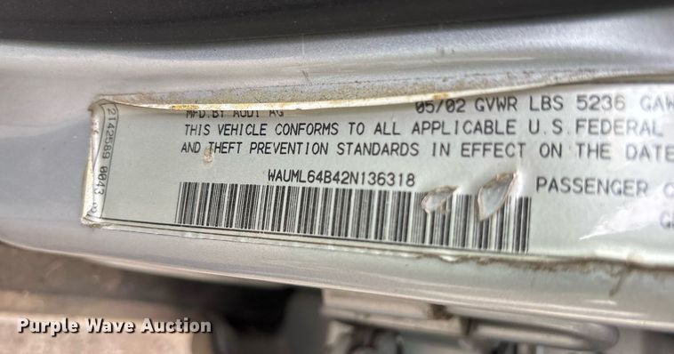 image for item OB9524 2002 Audi A6 