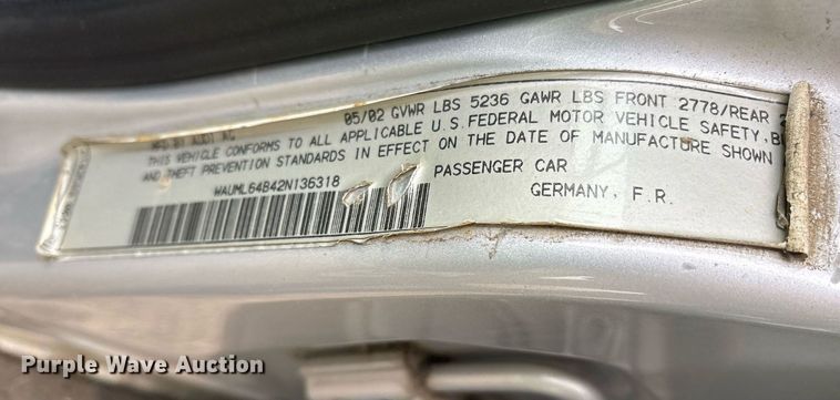 image for item OB9524 2002 Audi A6 