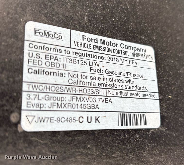 image for item OB9527 2018 Ford Taurus Police Interceptor 