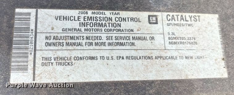 image for item OB9531 2008 Chevrolet Silverado 1500 Ext. Cab pickup truck