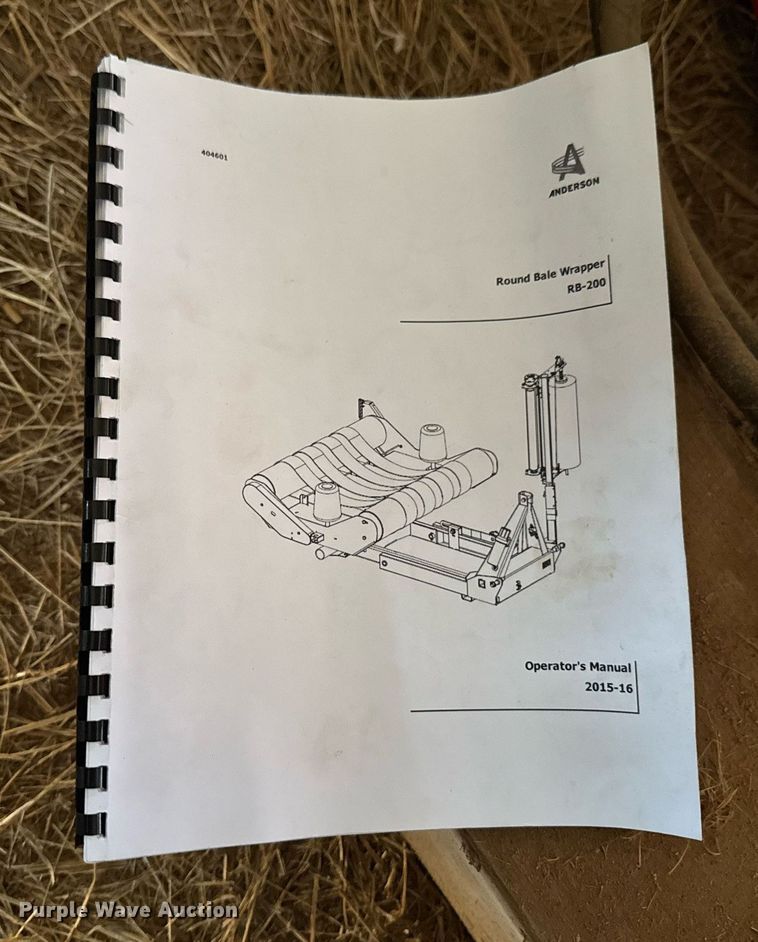 image for item DO0450 2016 Anderson RB-200 bale wrapper