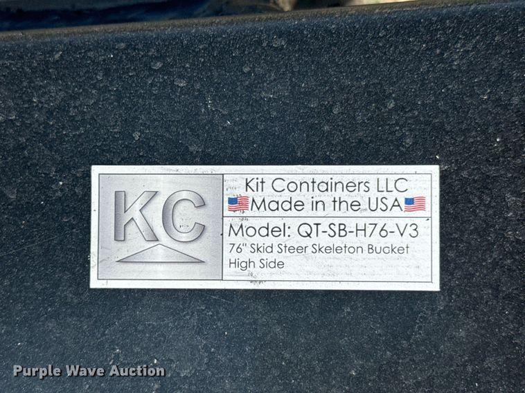 image for item DO0678 KC QT-SB-H76-V3 skid steer rock bucket