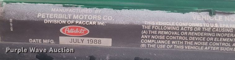 image for item DQ3865 1989 Peterbilt 379 glider kit fertilizer delivery truck