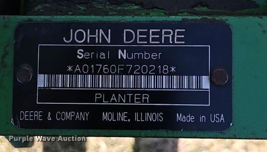 image for item DT7644 2006 John Deere 1760 planter