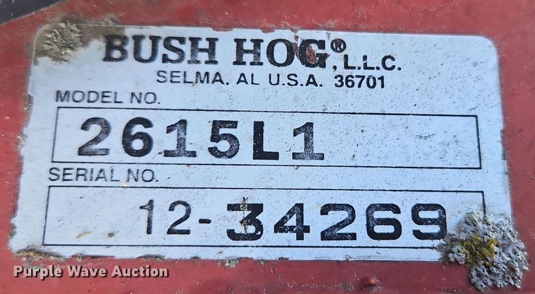 image for item DT7656 Bush Hog 2615L1 batwing rotary mower