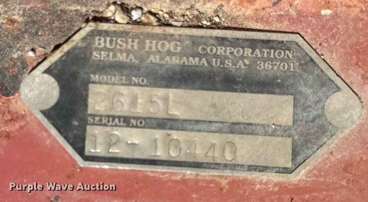 image for item DU3379 Bush Hog 2615L batwing rotary mower