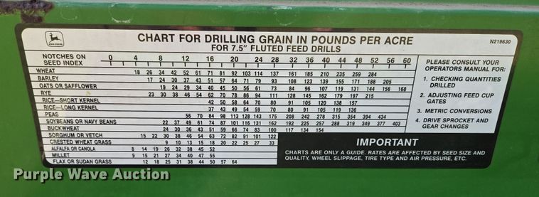 image for item DV1340 John Deere 1560 no-till grain drill