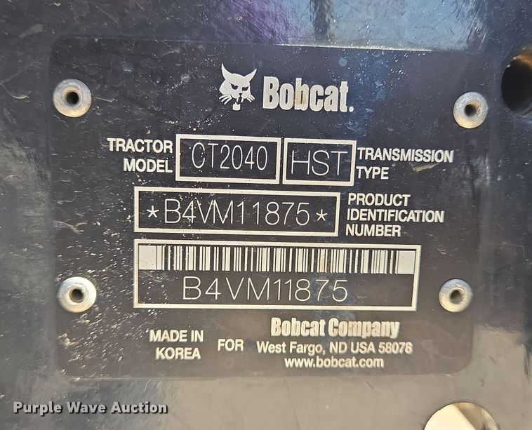 image for item DV1343 2021 Bobcat CT2040 MFWD tractor
