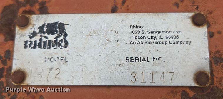 image for item DW8610 Rhino TW72 rotary mower