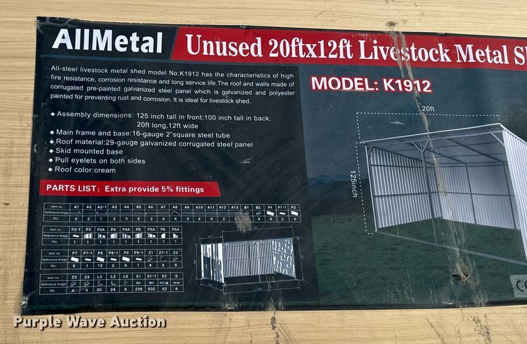 image for item ED4111 All Metal K1912 livestock shed
