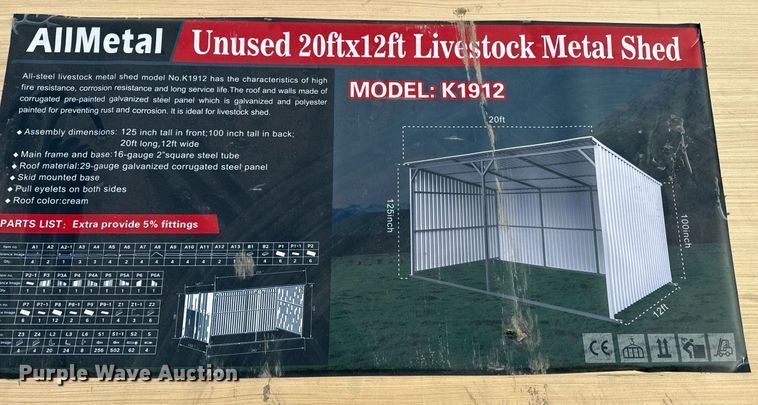 image for item ED4111 All Metal K1912 livestock shed