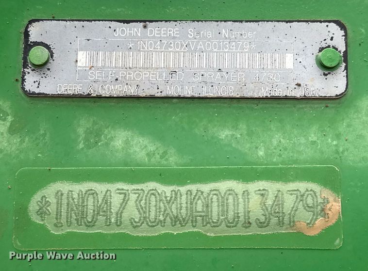 image for item ED5546 2011 John Deere 4730 sprayer