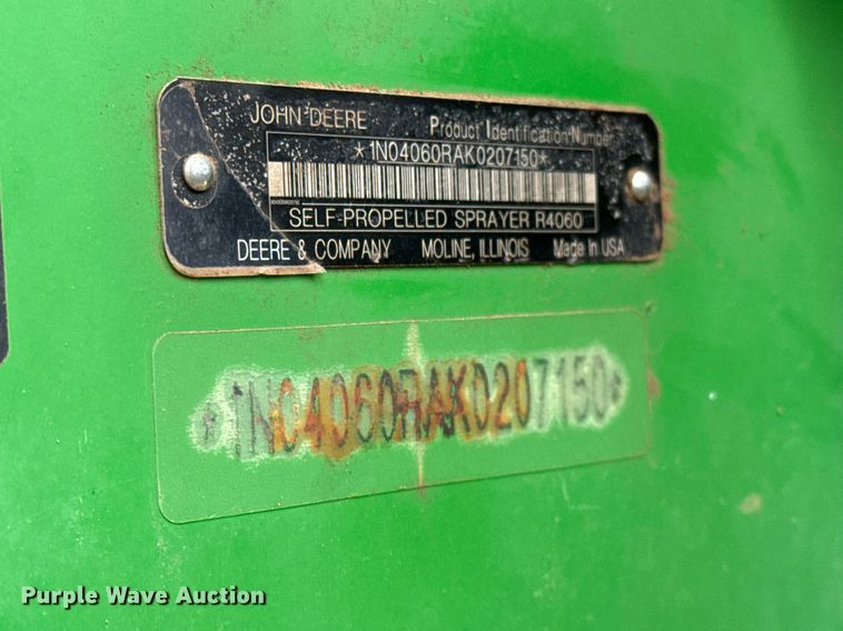 image for item ED5550 2020 John Deere R4060 sprayer