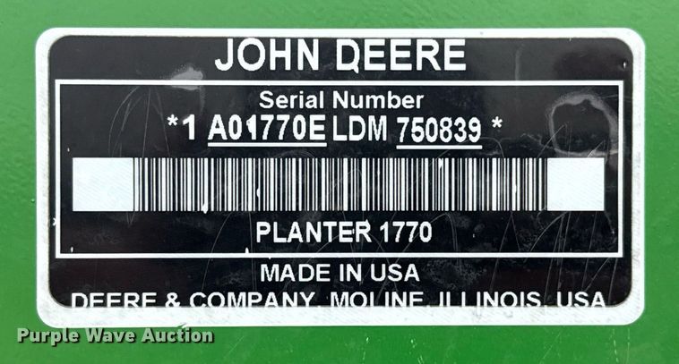 image for item ED5551 2013 John Deere 1770NT no-till planter