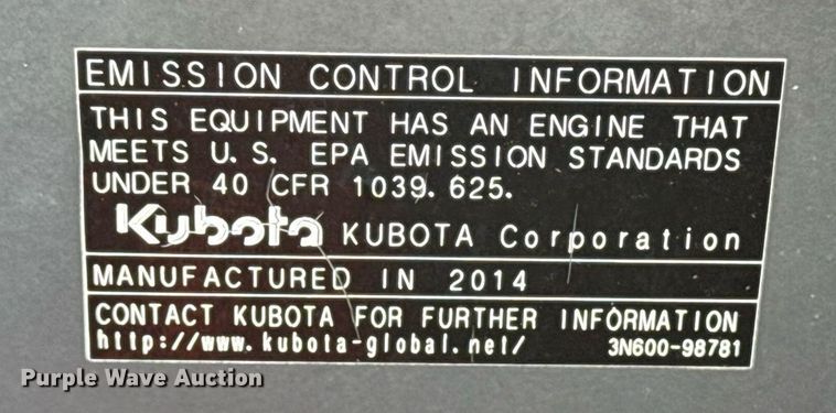 image for item EG2656 2014 Kubota M108S tractor